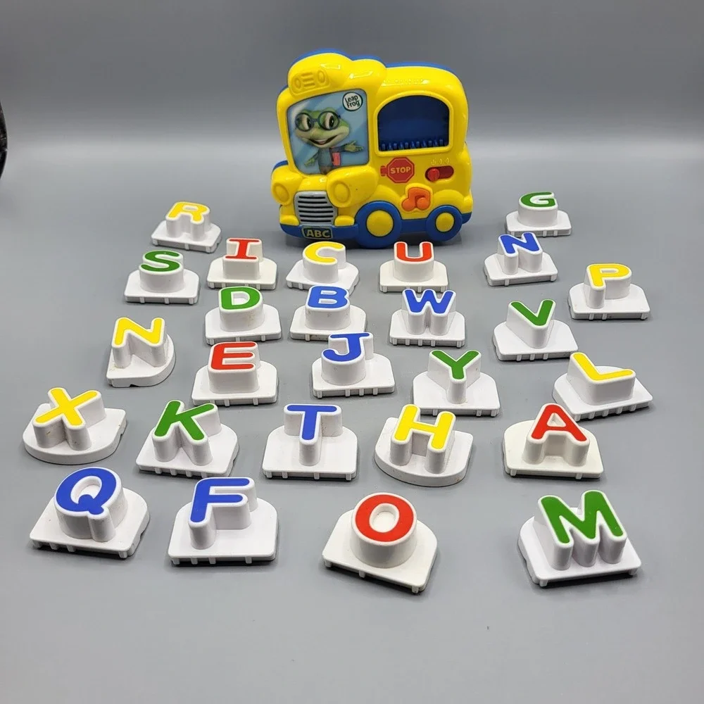 LeapFrog Fridge Phonics Magnetic Letter Set Toddler Alphabet Bus Toy Yellow